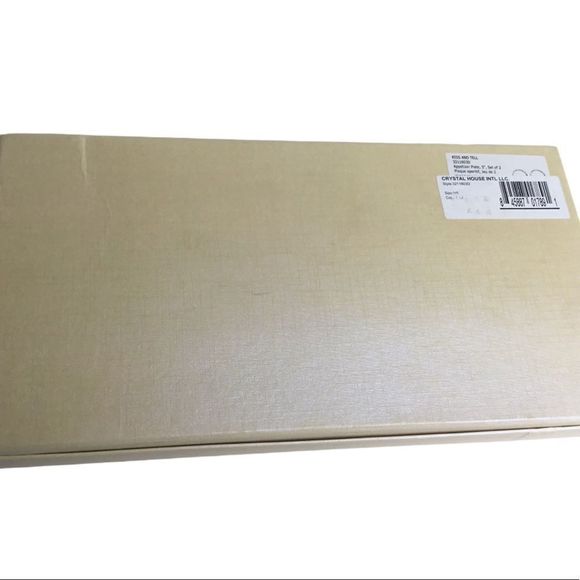 OlegCassini He & She Porcelain Set Of 2 Appetizer Serving 5” Plates Gift Set NIB - Picture 8 of 10